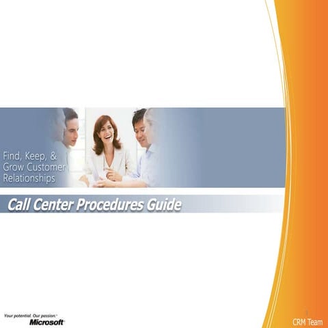 Call center guide   printable landscape