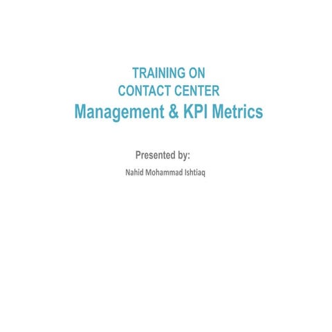Call Center Management & KPI Metrics