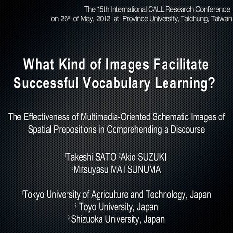 Using multimedia for vocabulary teaching | PDF