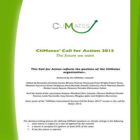 Call for Action sum up