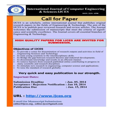 International journal of engineering science and computing | PPTX