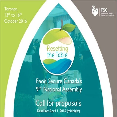 Call for proposals  | Resetting the Table 2016