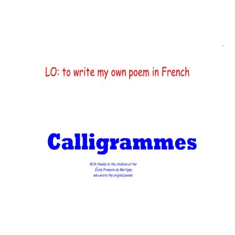 Calligrammes | PPT