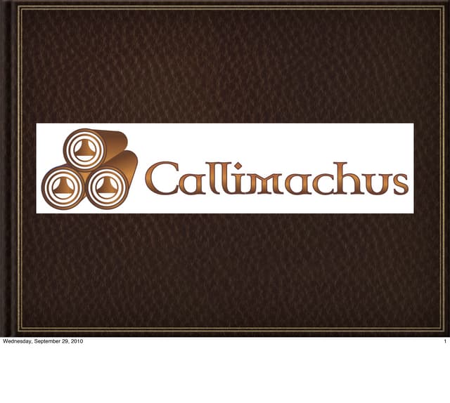 Callimachus intro 20100928