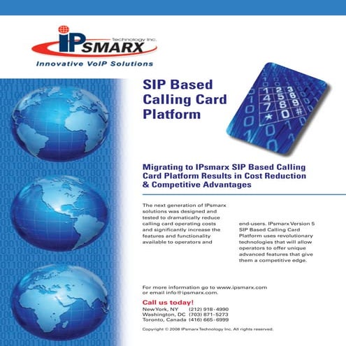 IPsmarx SIP Based Calling Card Solution White Paper