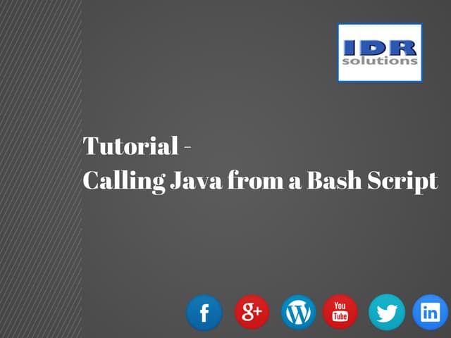 Calling java from a bash script 5