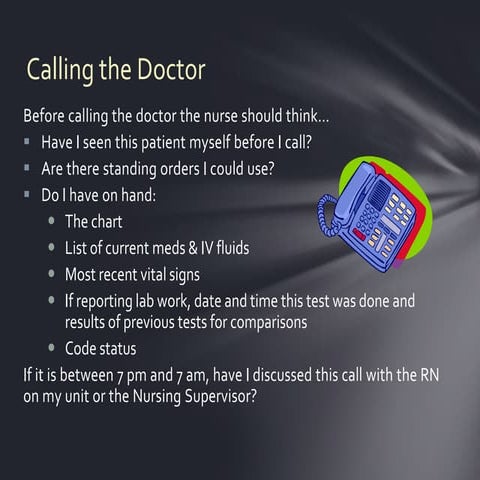 Calling the doctor 
