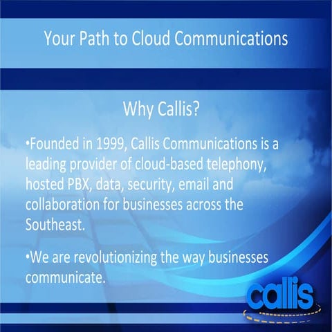 Callis Cloud Expo Presentation 2011 Final