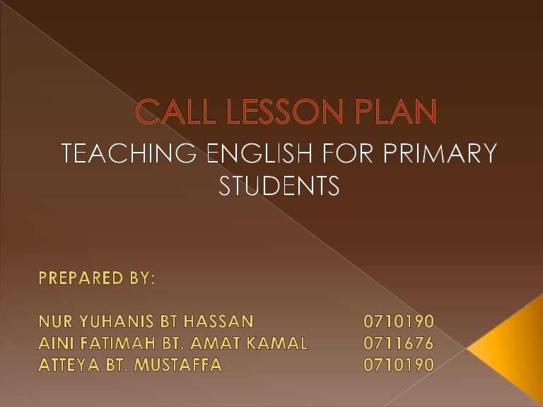 CALL LESSON PLAN