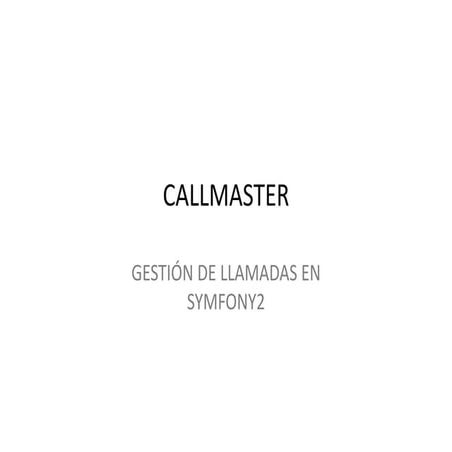 Callmaster | PDF