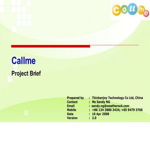 Call Me presentation China