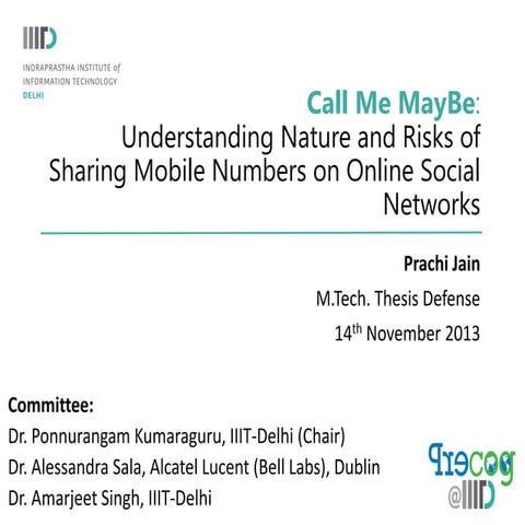 Call Me MayBe: Understanding Nature and Risks of Sharing Mobile Numbers on ...