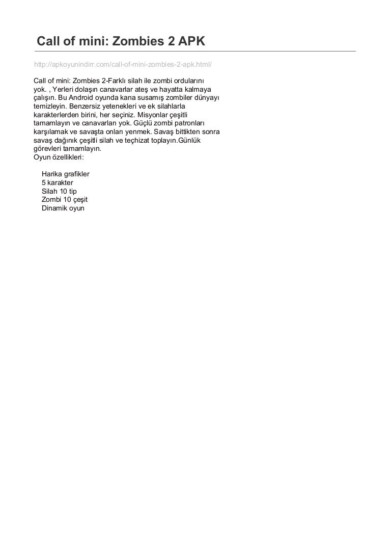 Call Of Mini Zombies 2 Apk