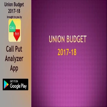 Union Budget 2017 India