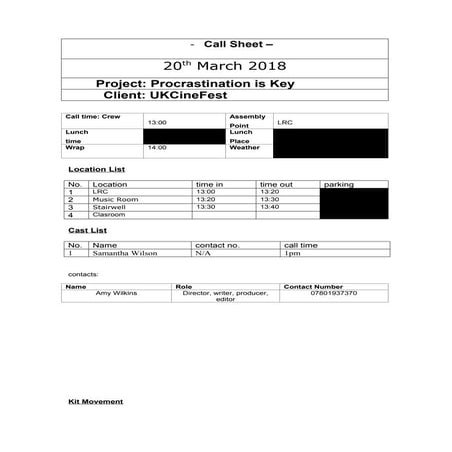 Script breakdown | DOCX