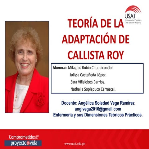 Teoría de la adaptación de Callysta Roy