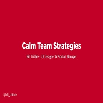 Calm Team Strategies