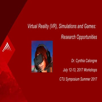 Calongne vr simulations games ctu doctoral july 2017