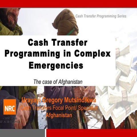 CaLP presentation for UNOCHA Meeting in Herat, Afghanistan June 2013