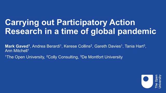 Carrying out Participatory Action Research in a time of global pandemic