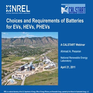 Battery Choices April 2011