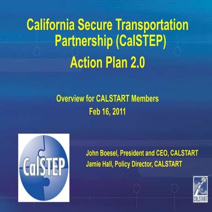 Calstep action plan 2 overview for calstart members