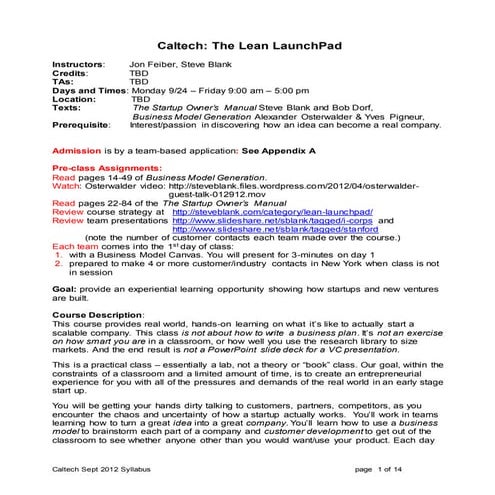 Cal tech 2012 syllabus | DOCX