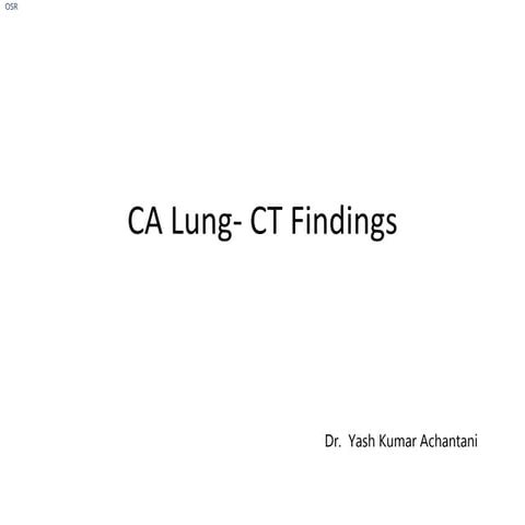 CT - Lung Carcinoma