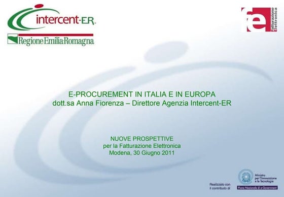 Dott. Calvi - E-Procurement in Italia ed in Europa 
