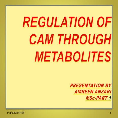 cam pathway | PPTX
