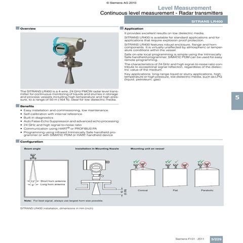 Cảm biến mức LR400