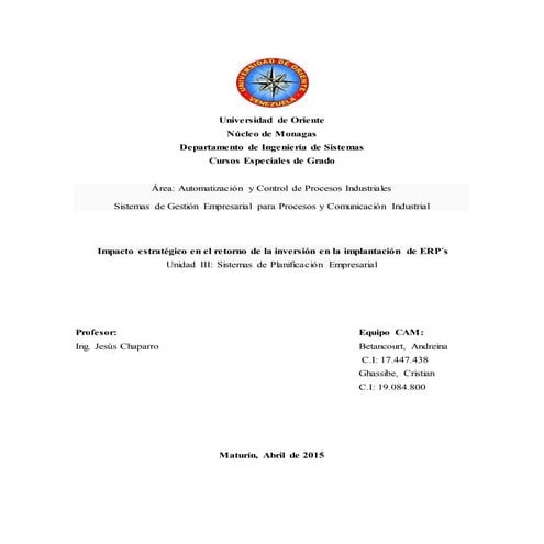 Cam   unidad 3 - tema 5 -  impacto estratégico en el retorno de la inversión ...