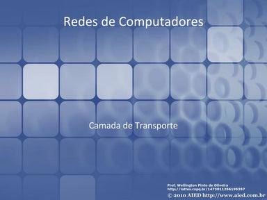 Redes de Computadores Capítulo 6 - Camada de Transporte