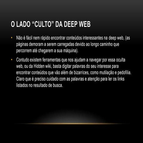 Camadas da deep web