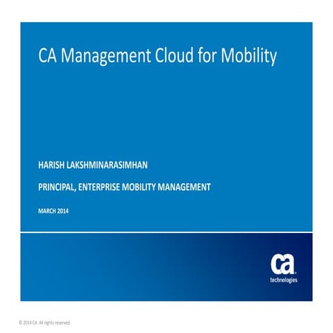 CA Management Cloud - Enterprise Mobility