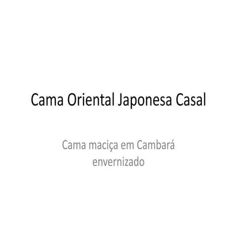 Cama oriental japonesa casal