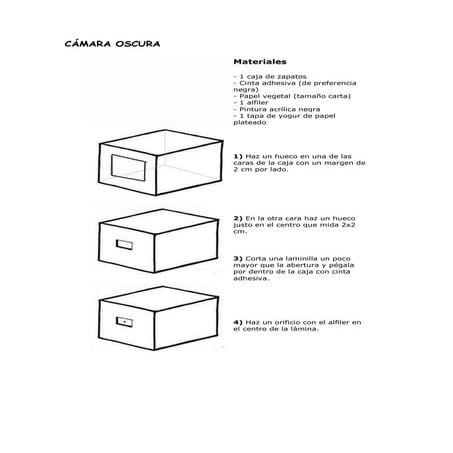 CÓMO HACER UNA CÁMARA OSCURA