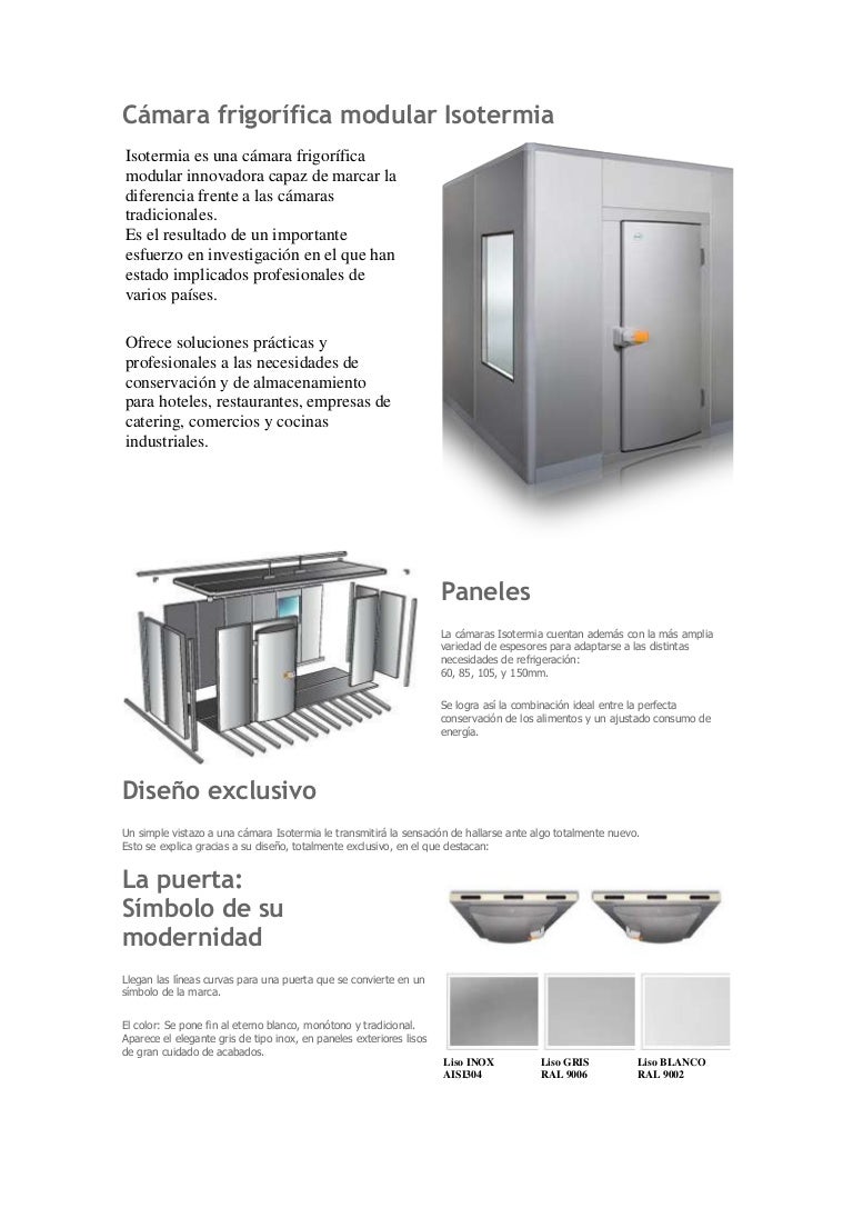 Cámara frigorífica modular Cámara frigorífica modular