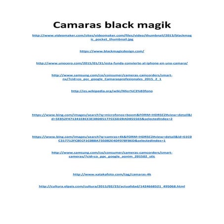 Camaras black magik