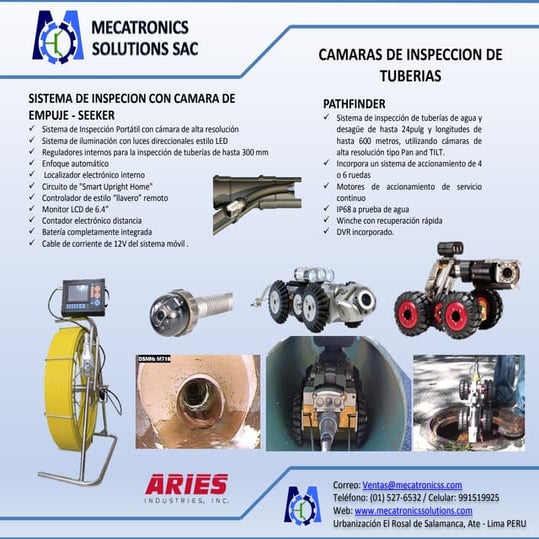 CÁMARAS DE INSPECCIÓN DE TUBERÍAS - PATHFINDER | PDF