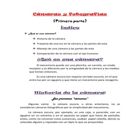 Camaras y fotografias