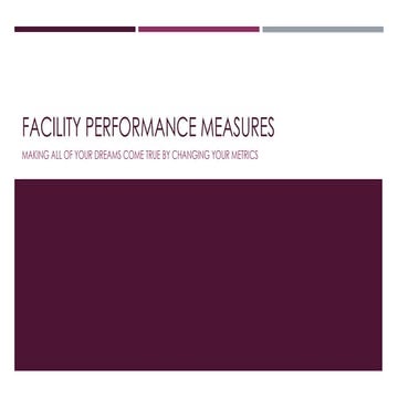 Facility Performance Measures