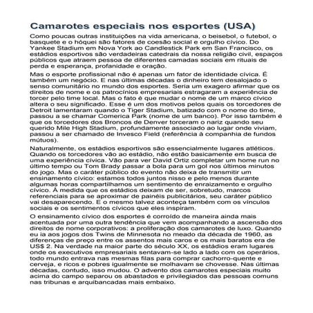 Camarotes degradam o espirito civico