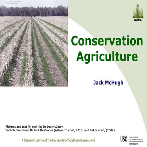 Conservation Agriculture: Fundamentals