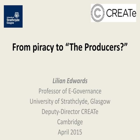 From piracy to “The Producers?