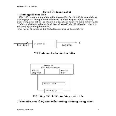 Cam bien trong robot(sensor robot)