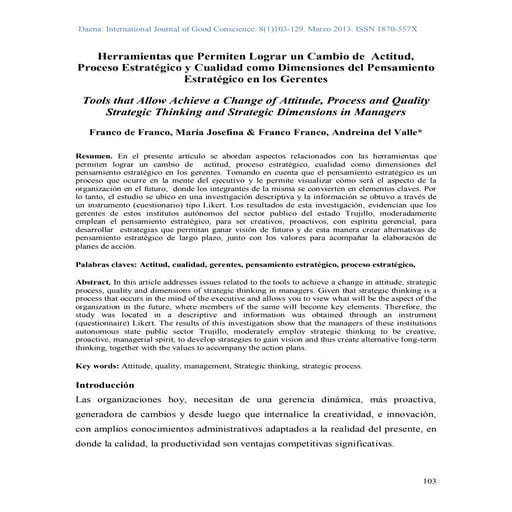 Cambio actitudinal de la organizacion