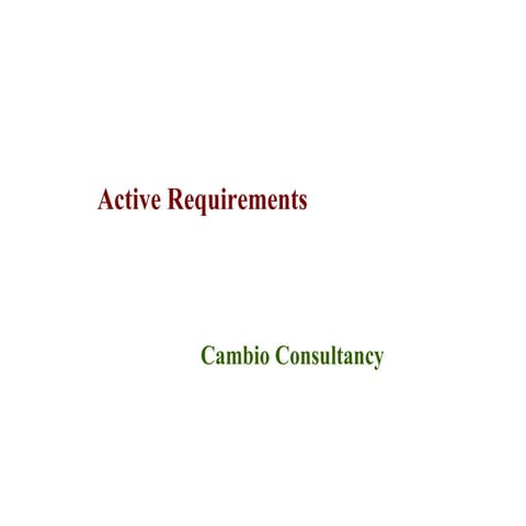 Cambio active requirements