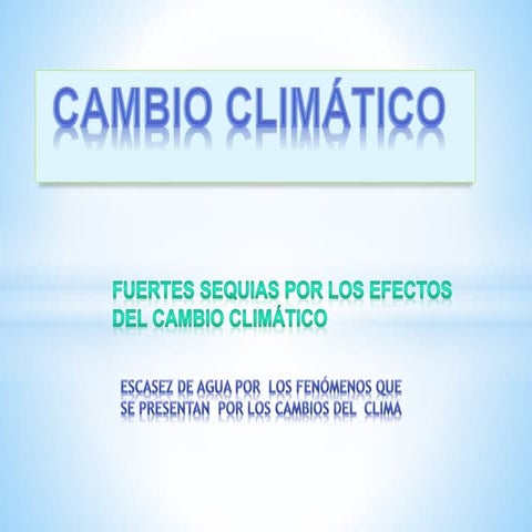 Cambio climático