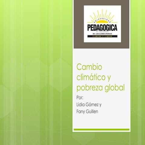 Cambio climático y pobreza global